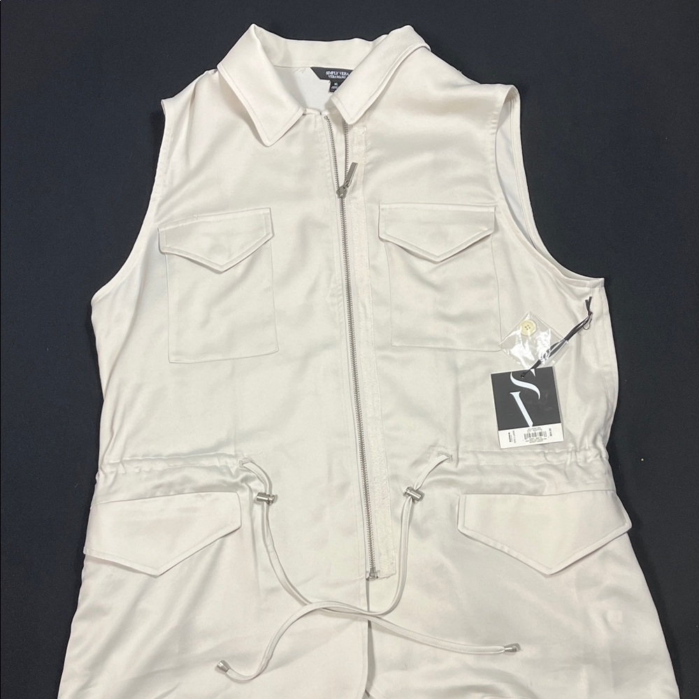 Simply Vera Vera Wang Cream Zip-Up Vest